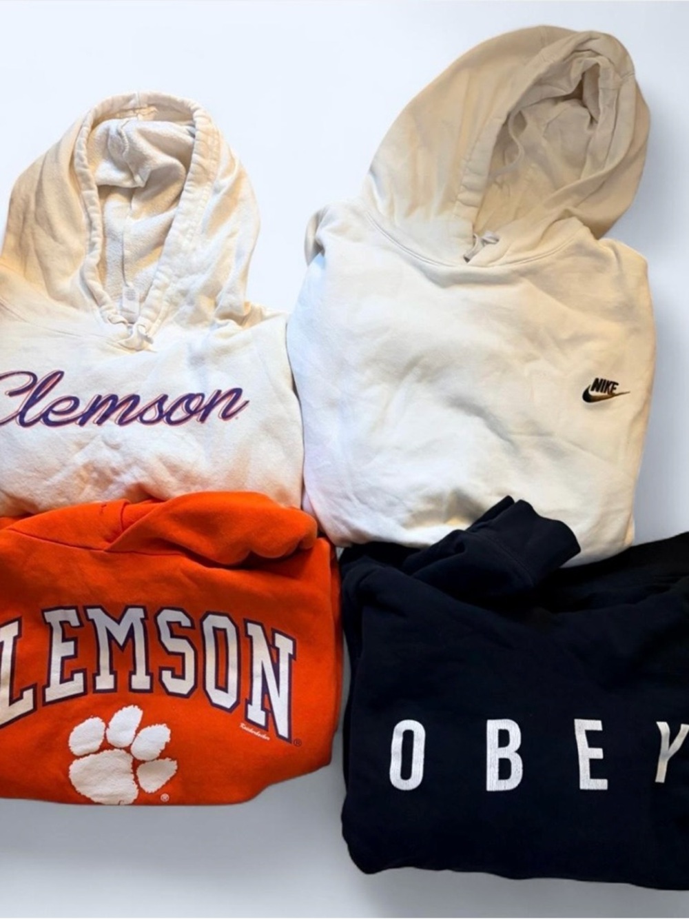 Nike, Obey, & Clemson Hoodie Bundle